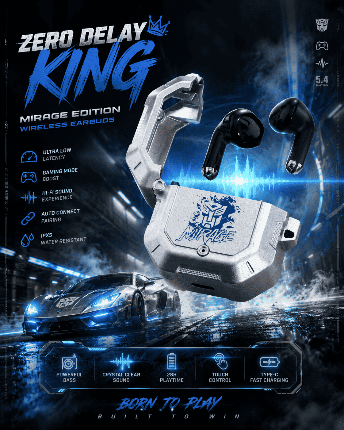Bumblebee Transformers T-12 Earbuds
